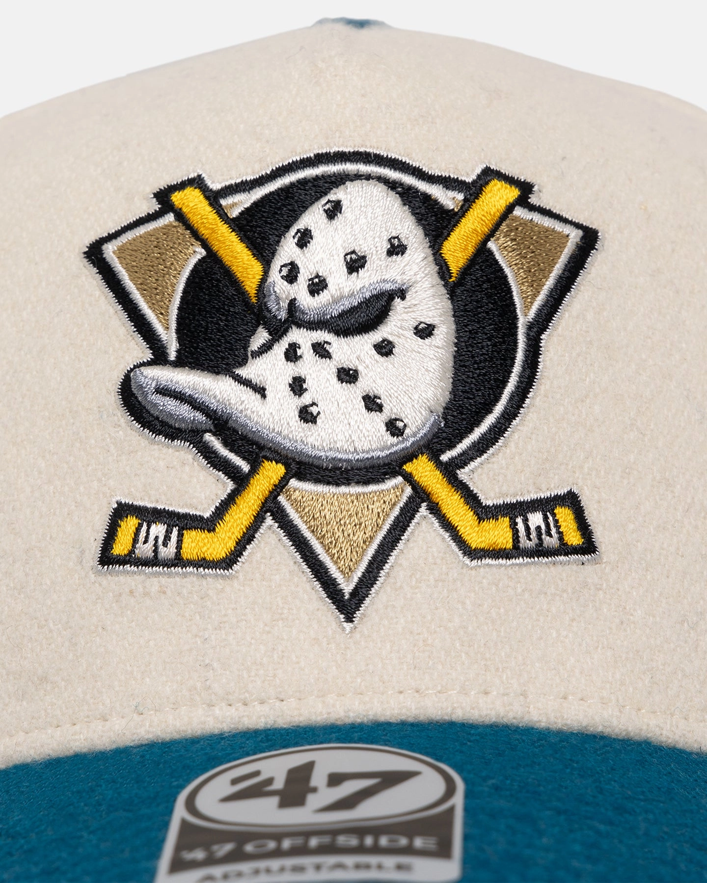 47 Brand Anaheim Ducks 'Wooly Offside DT' Sure Shot Snapback Natural/Dark Teal
