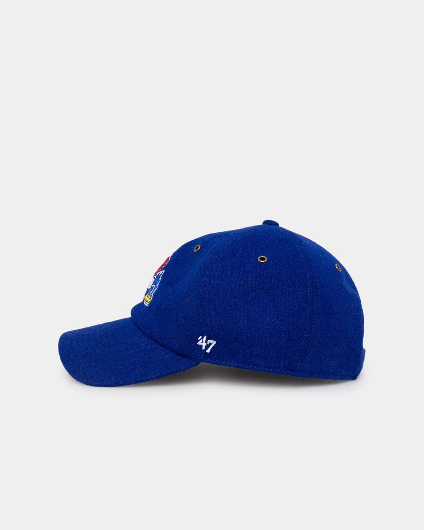 47 Brand Kansas Jayhawks Wooly Clean Up Strapback Royal