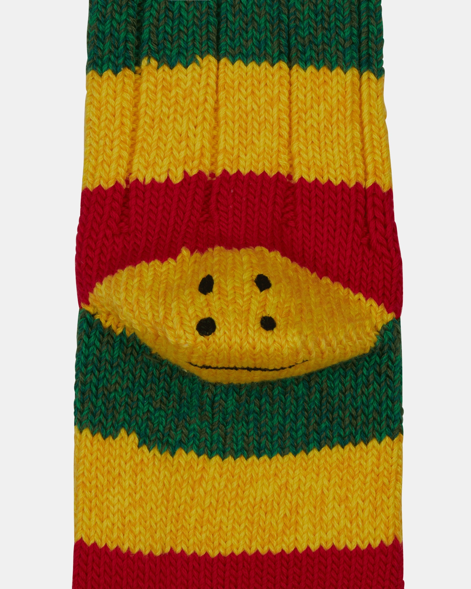 56 Yarns Rasta Rainbowy Happy Heel Socks Red / Yellow / Green