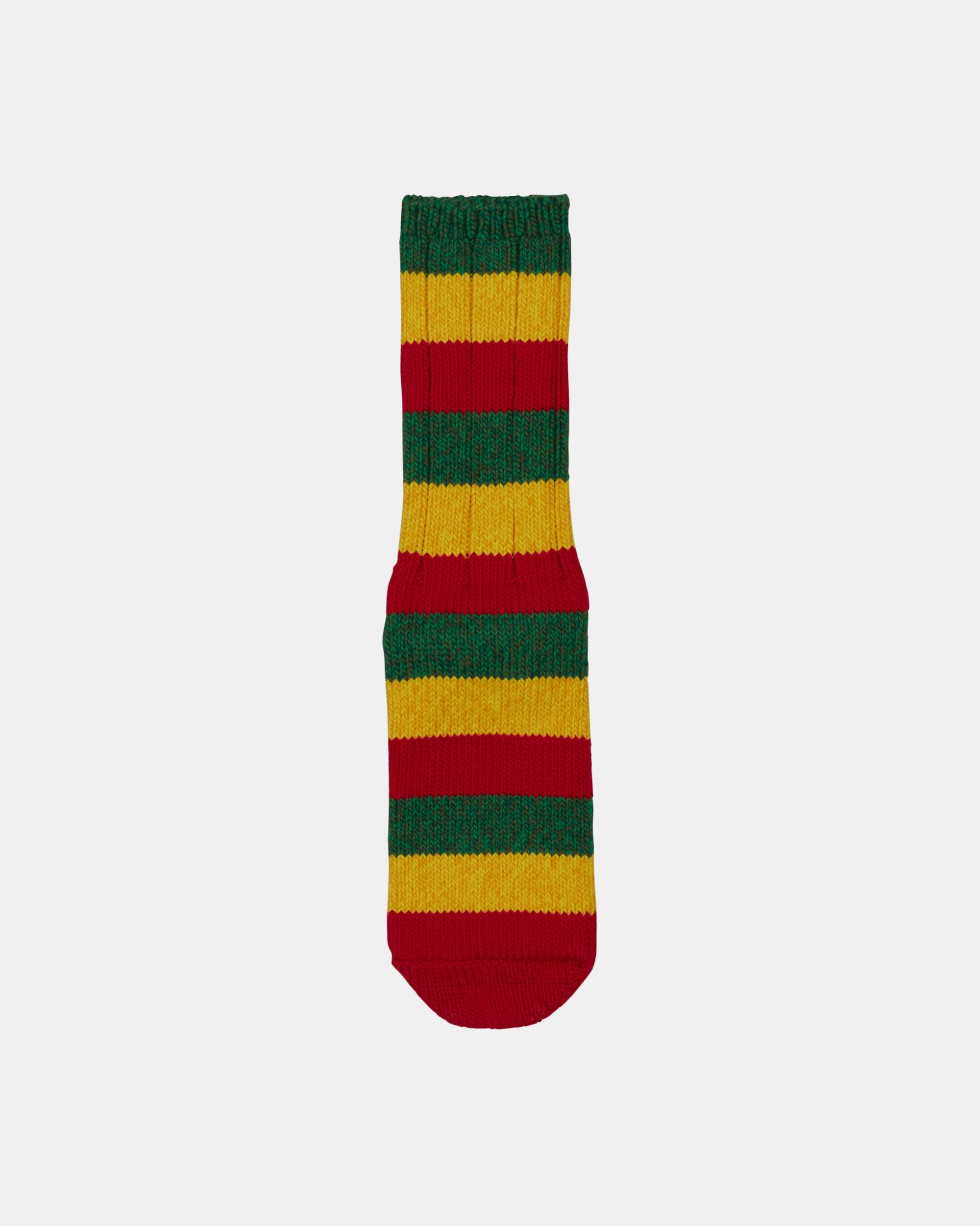 56 Yarns Rasta Rainbowy Happy Heel Socks Red / Yellow / Green