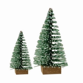 *12/Set Mini Frosty Bottle Brush Trees