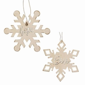 *2/Set Brr & Hope Snowflake Ornaments