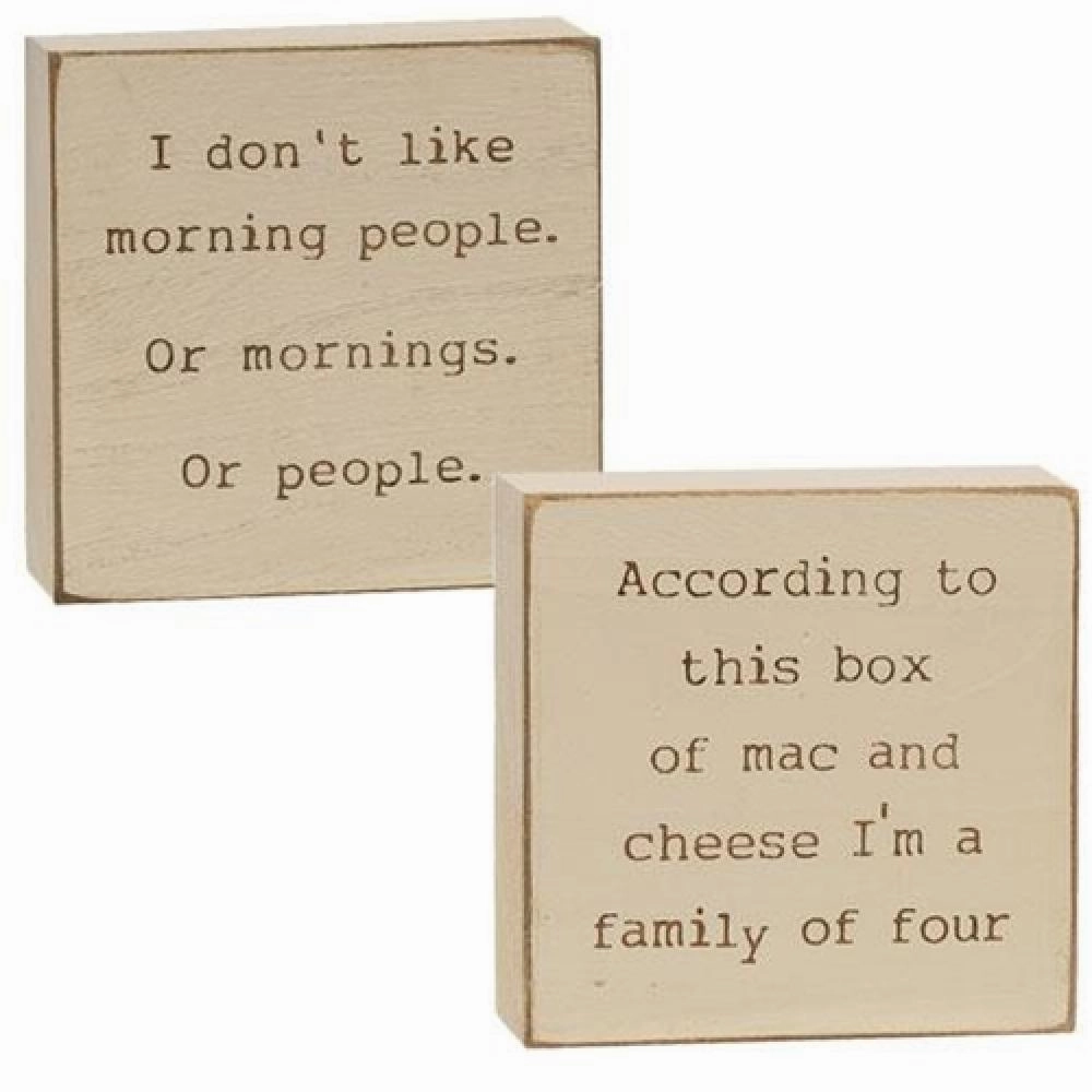 *According To This Box Engraved Block 2 Asstd.