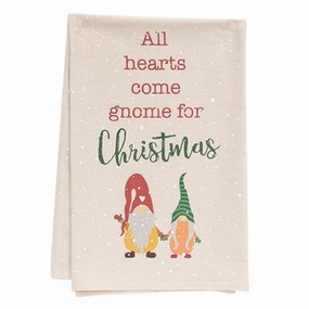 *All Hearts Come Gnome Dish Towel