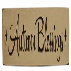 *Autumn Blessings Engraved Sign - 24"