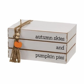*Autumn Skies and Pumpkin Pies Stacked Wooden Books