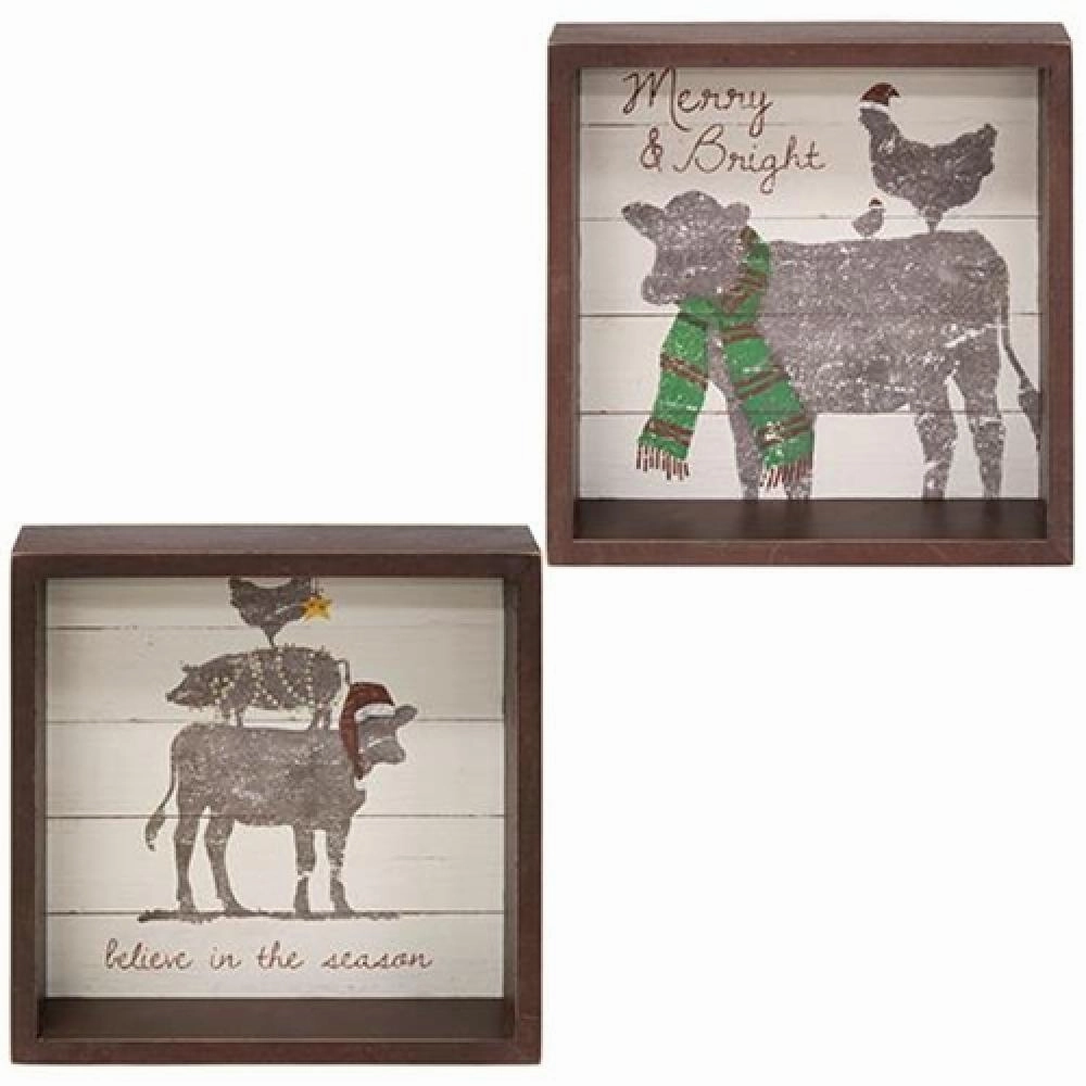 *Believe In The Season Box Sign 2 Asstd.