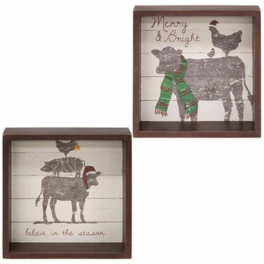 *Believe In The Season Box Sign 2 Asstd.