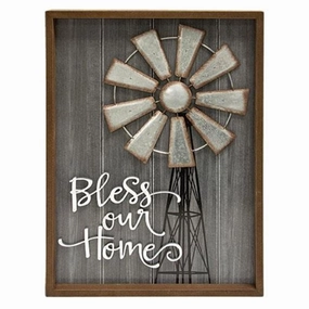*Bless Our Home Windmill Wall Sign