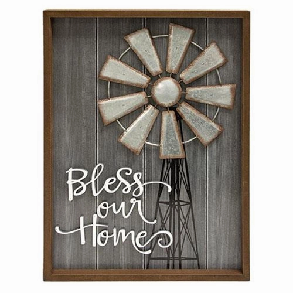 *Bless Our Home Windmill Wall Sign