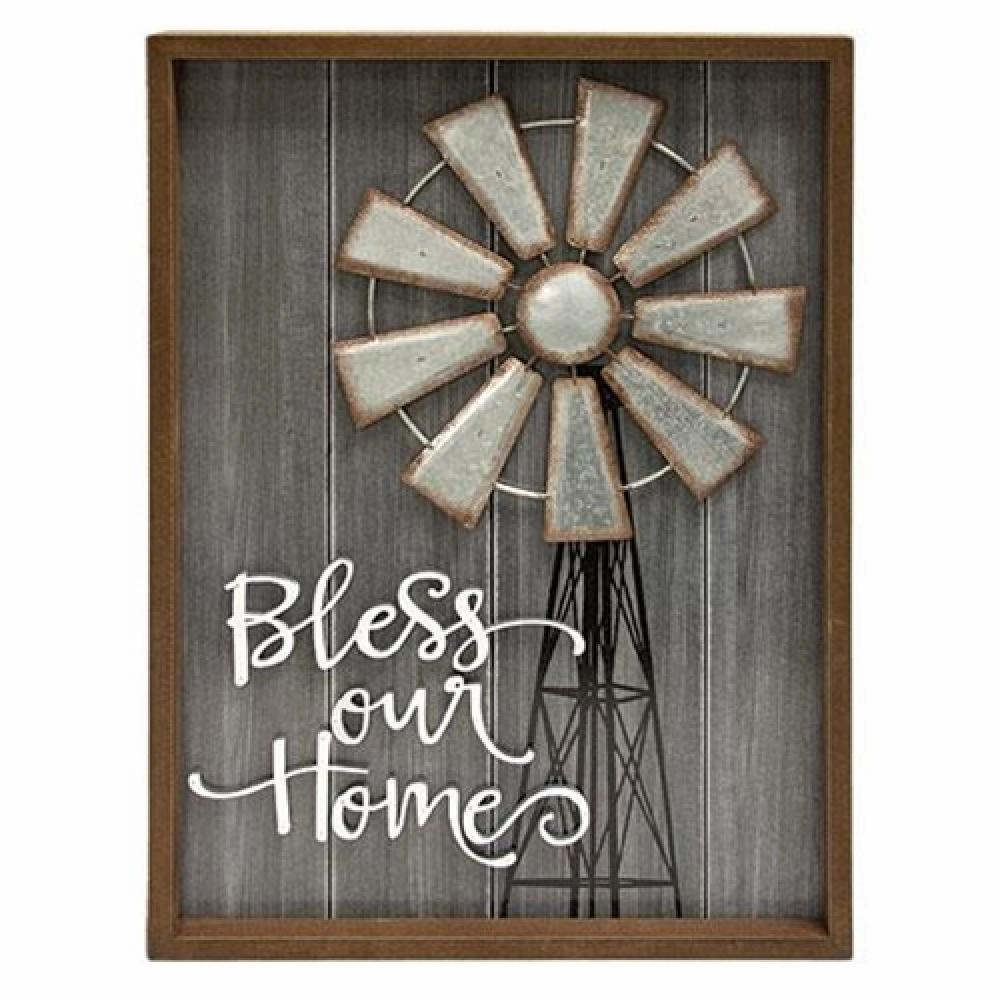 *Bless Our Home Windmill Wall Sign