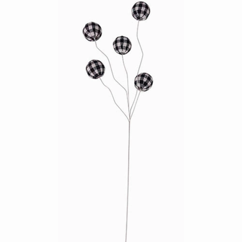 *Blk/Wht Plaid Ball Spray