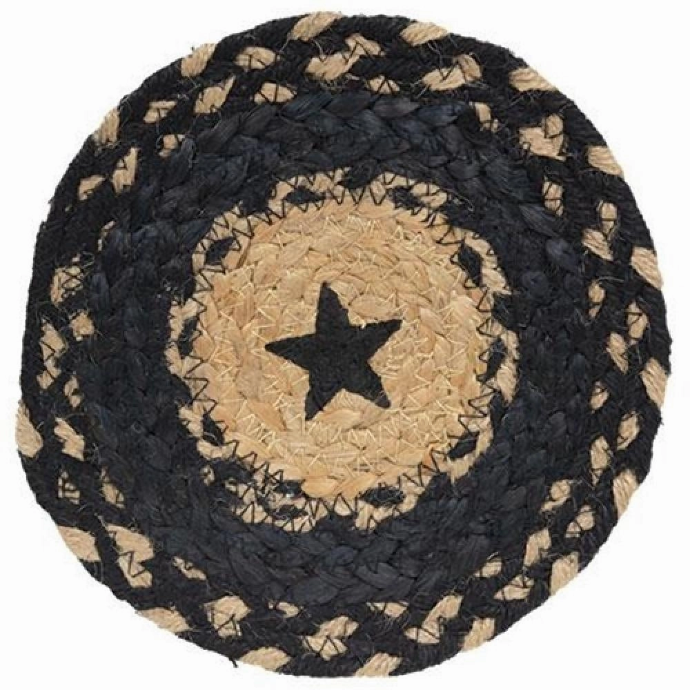 *Braided Black Star Jute Trivet