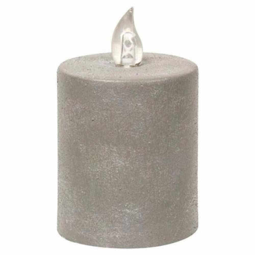*Cement Look Flame Timer Pillar 2.5" x 3"