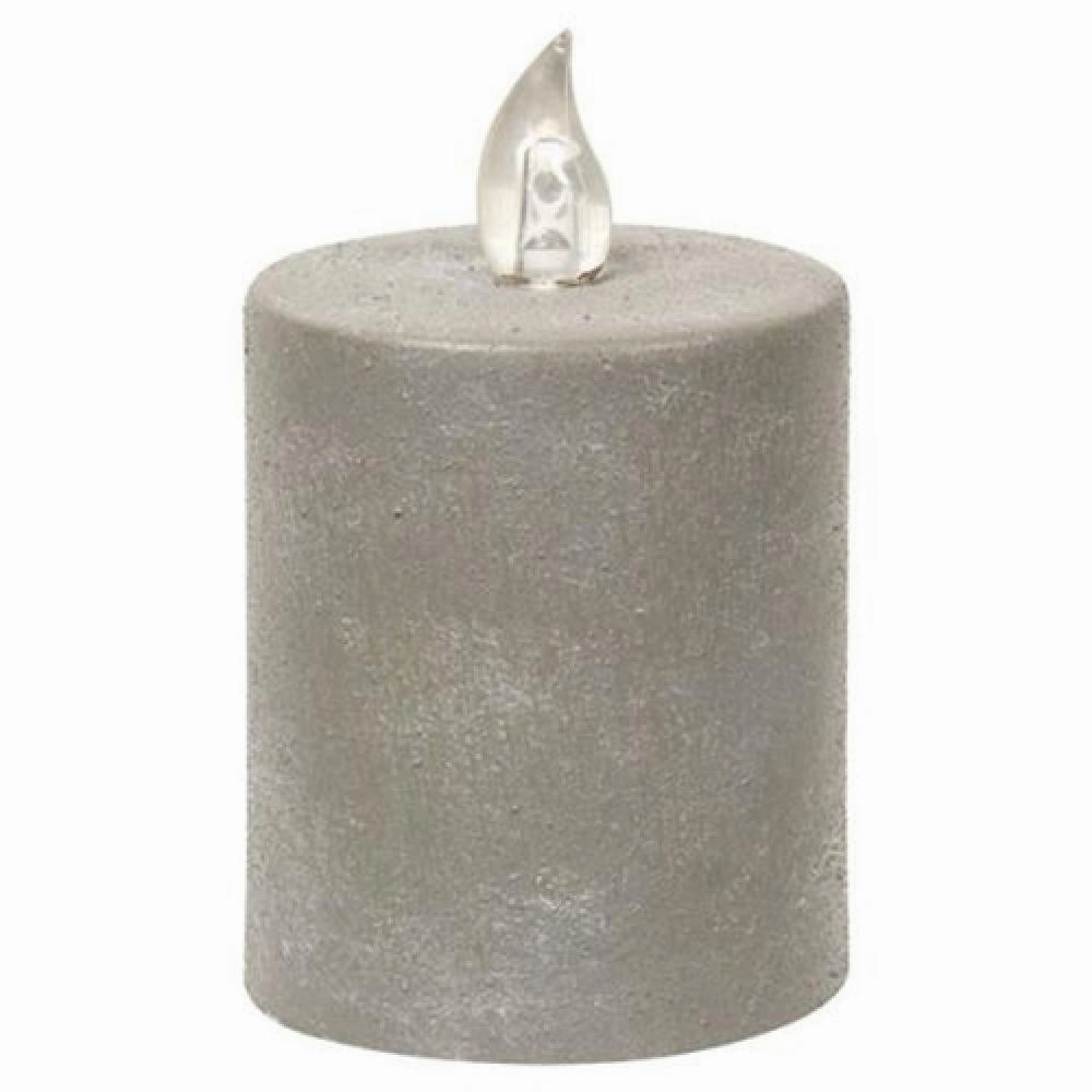 *Cement Look Flame Timer Pillar 2.5" x 3"