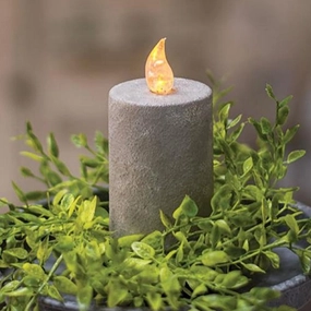 *Cement Look Flame Timer Pillar 4" x 2.25"