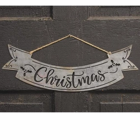 *Christmas Cutout Metal Hanging Banner