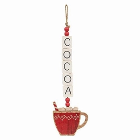 *Cocoa Christmas Wooden  Tile Hanger