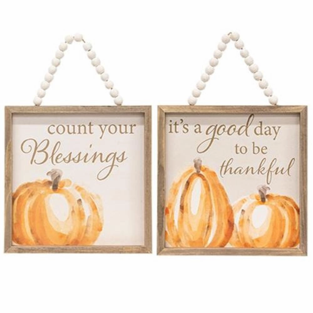 *Count Your Blessings Beaded Sign 2 Asstd.