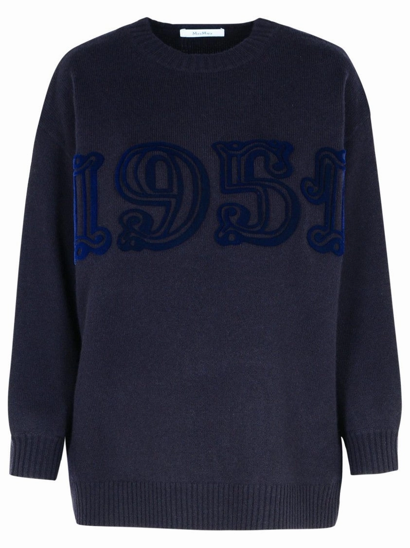 'Fido' Blue Cashmere Blend Sweater