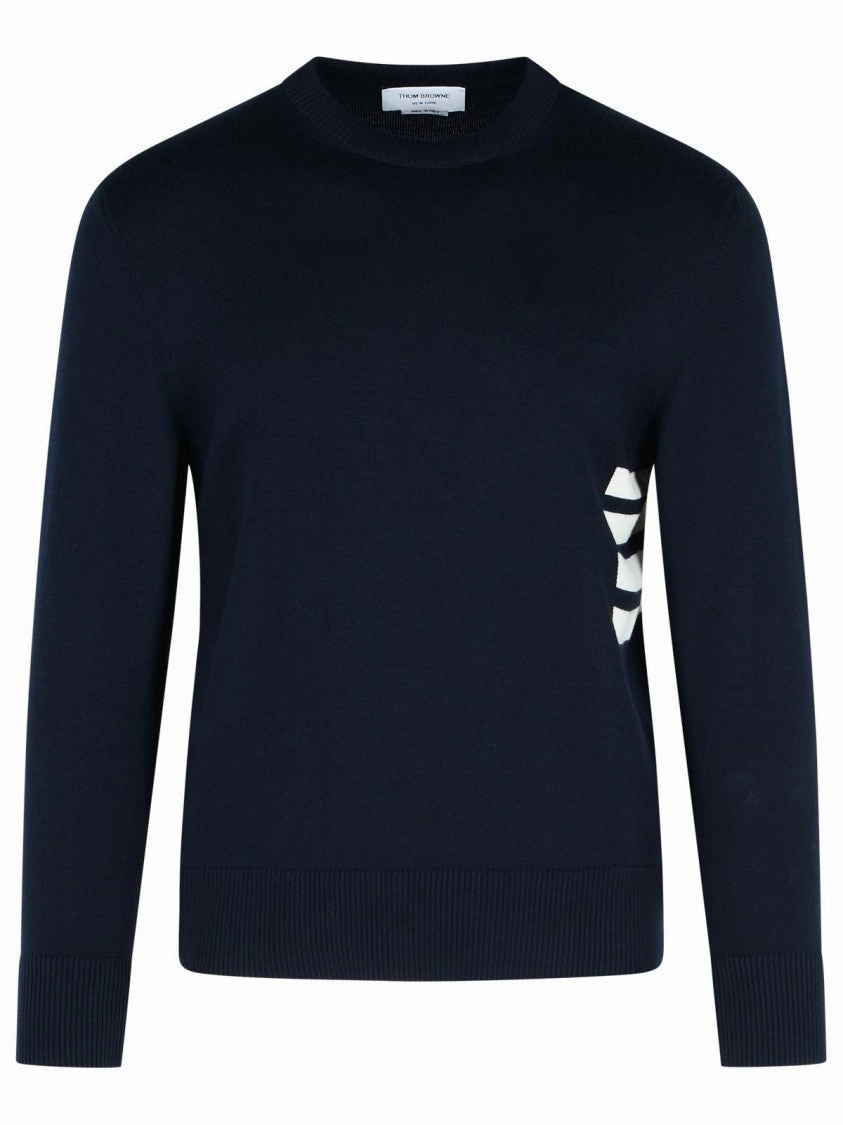 'Stitch' Navy Cotton Sweater