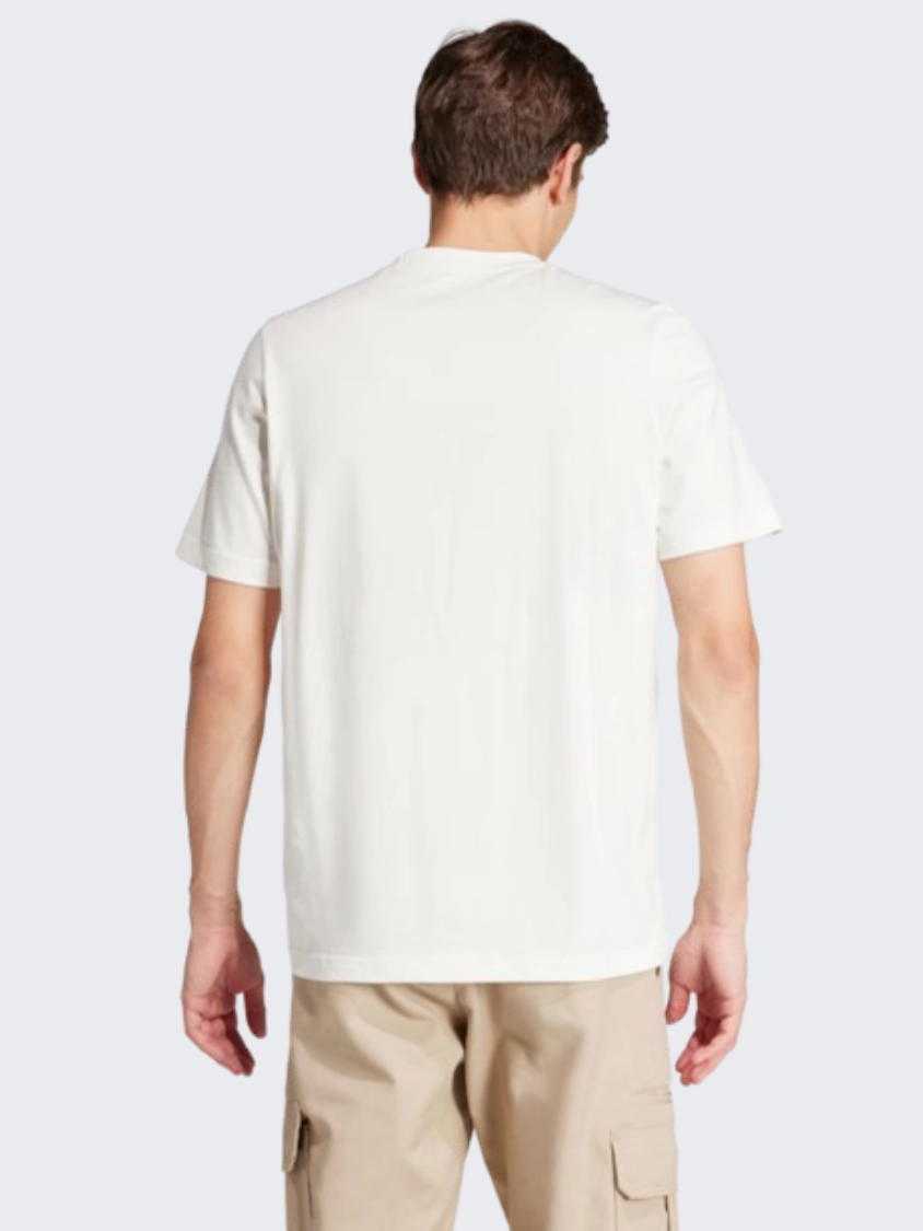 Adidas Graphic Print Men Sportswear T-Shirt Off White/Black