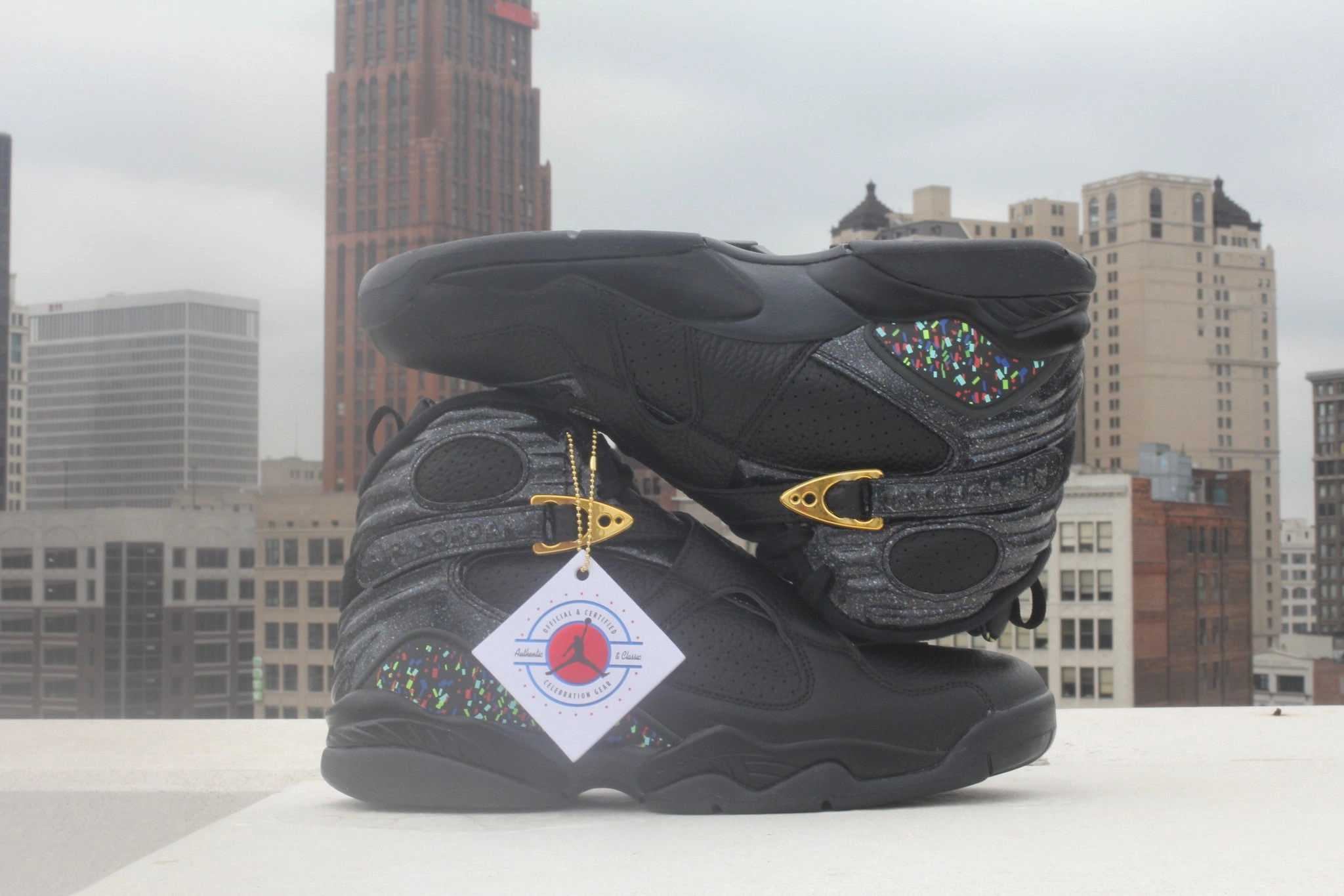 Air Jordan 8 Retro C&C 'Confetti' 2016 (Cigar & Champagne) SKU 832821 004 - Authentic - New in Box