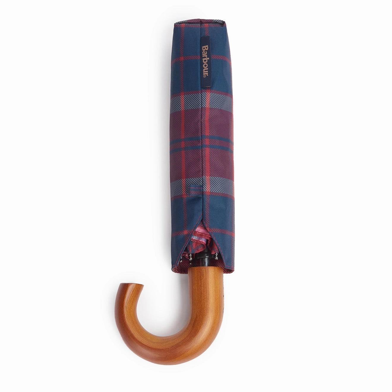 Barbour Tartan Mini Umbrella Cranberry