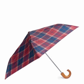 Barbour Tartan Mini Umbrella Cranberry