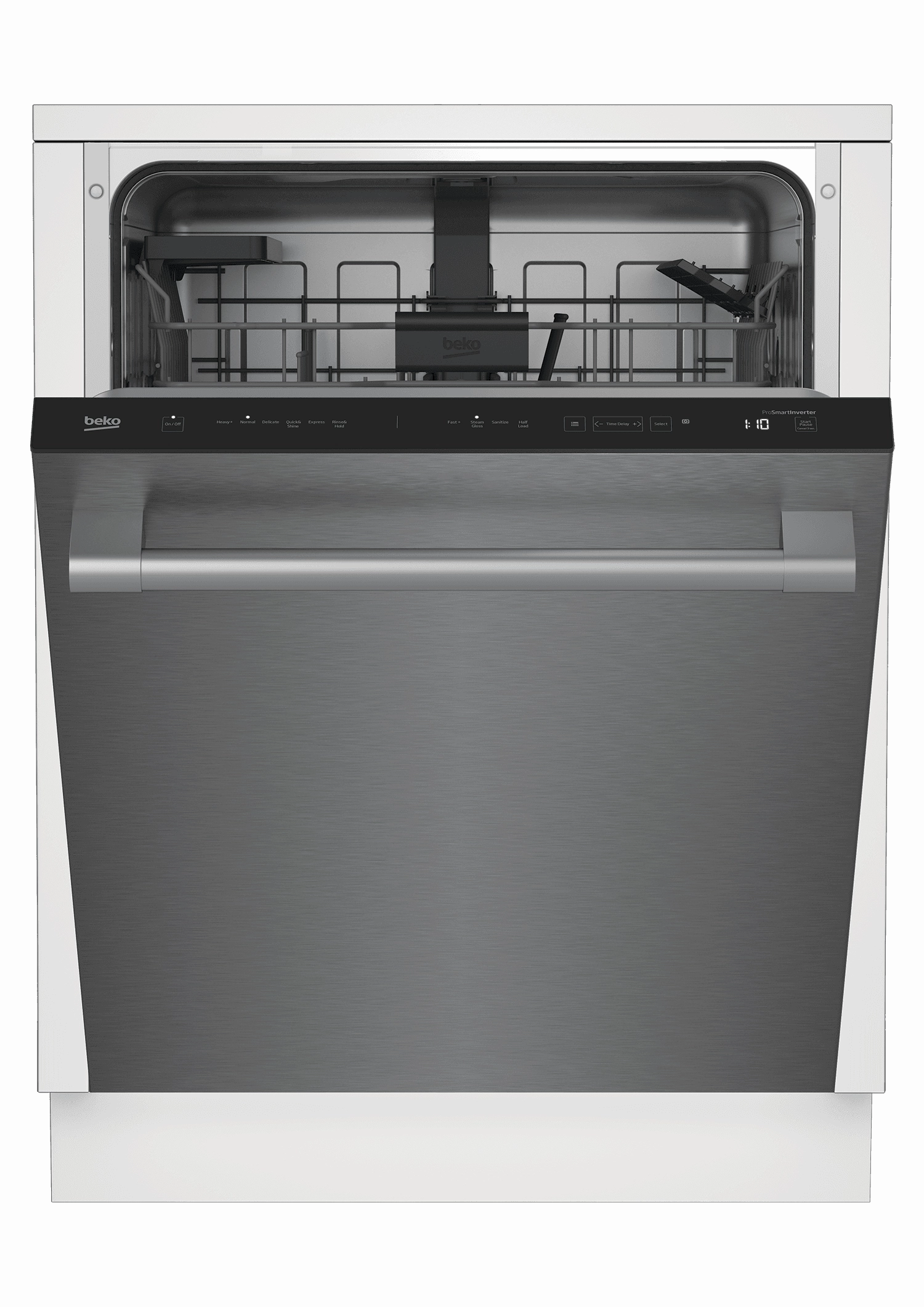 Beko DDT36430X Tall Tub Stainless Dishwasher, 14 Place Settings, 45 Dba, Top Control