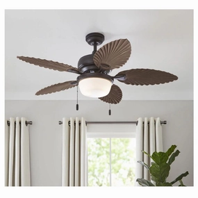 Better Homes & Gardens W10002-129 Clara 52" Bronze Ceiling Fan, 5 Blade, LED Light Kit, Reverse Airflow