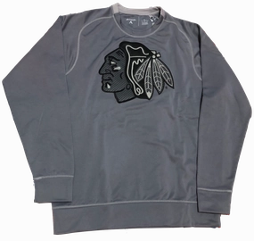 Chicago Blackhawks Volt Crew Neck Performance Sweatshirt By Antigua