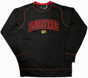 Chicago Blackhawks Volt Wordmark Fleece Sweatshirt By Antigua