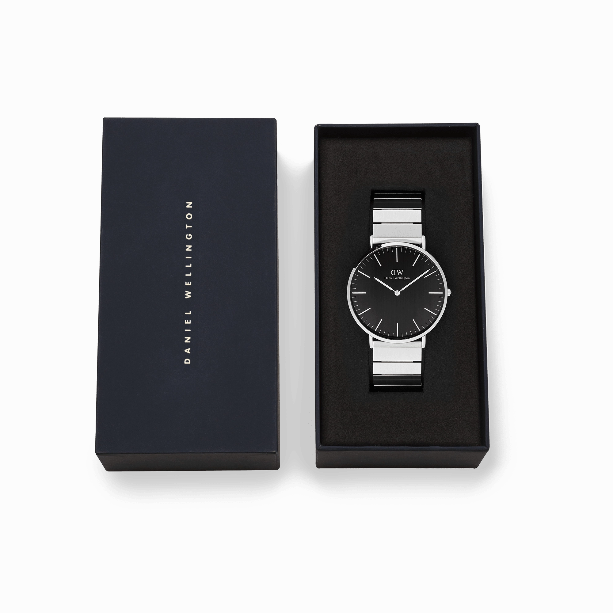 Classic Piano Link Onyx Silver