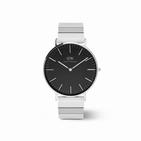 Classic Piano Link Onyx Silver