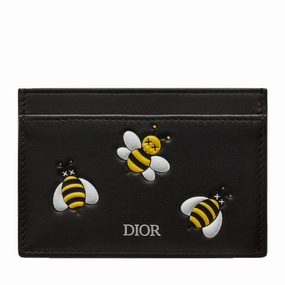 DIOR X KAWS YELLOW BEES BLACK CARDHOLDER (NEW)