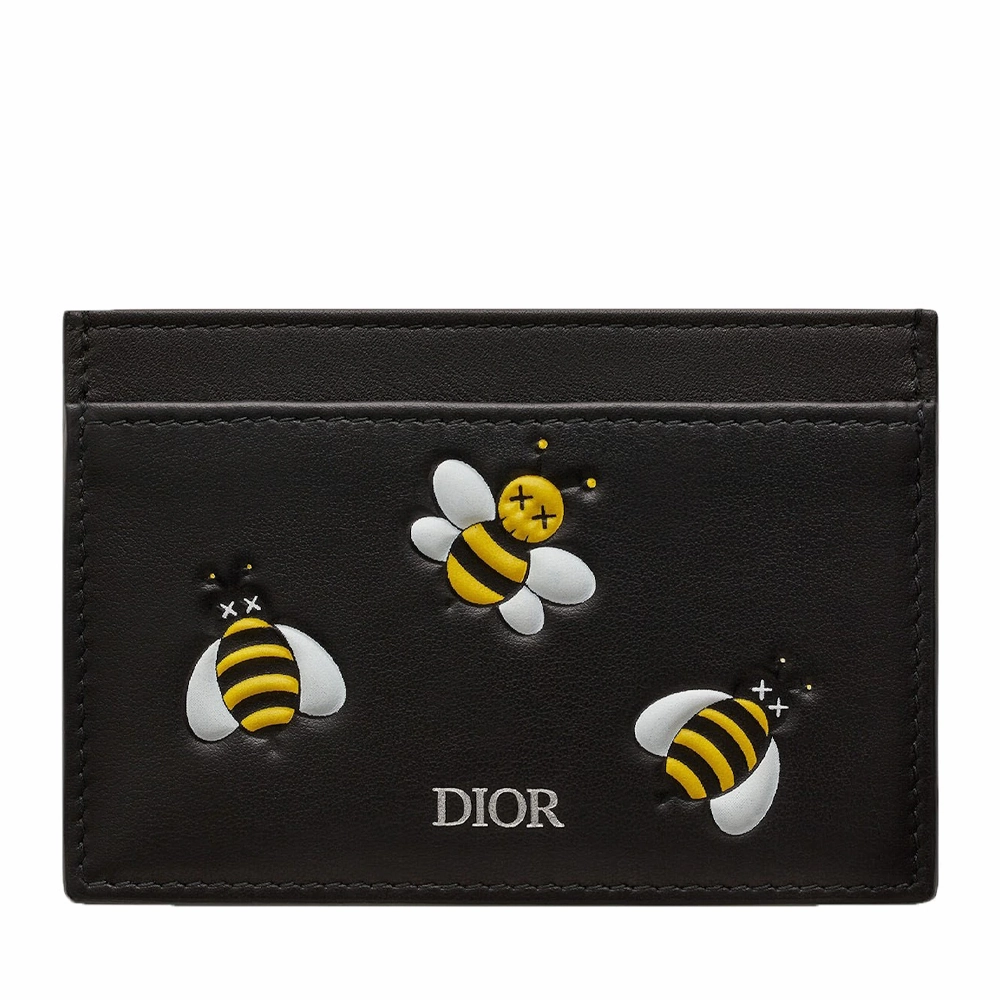 DIOR X KAWS YELLOW BEES BLACK CARDHOLDER (NEW)