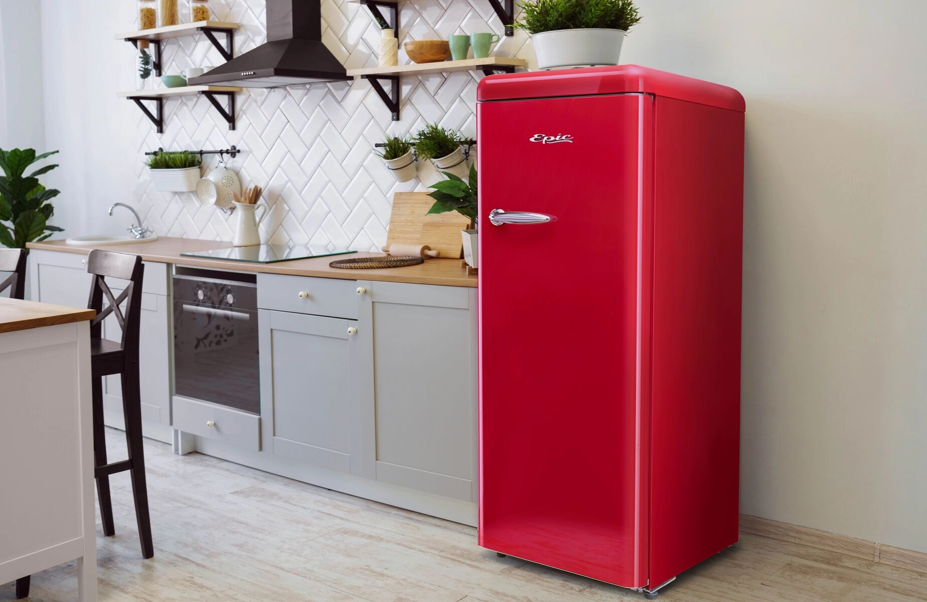 Epic 21.5" Red Retro All-Refrigerator (9.0 cu. ft.) - ERAR88RED
