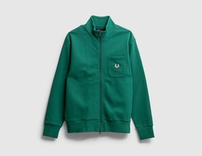 Fred Perry Zip Through Sweatshirt Green