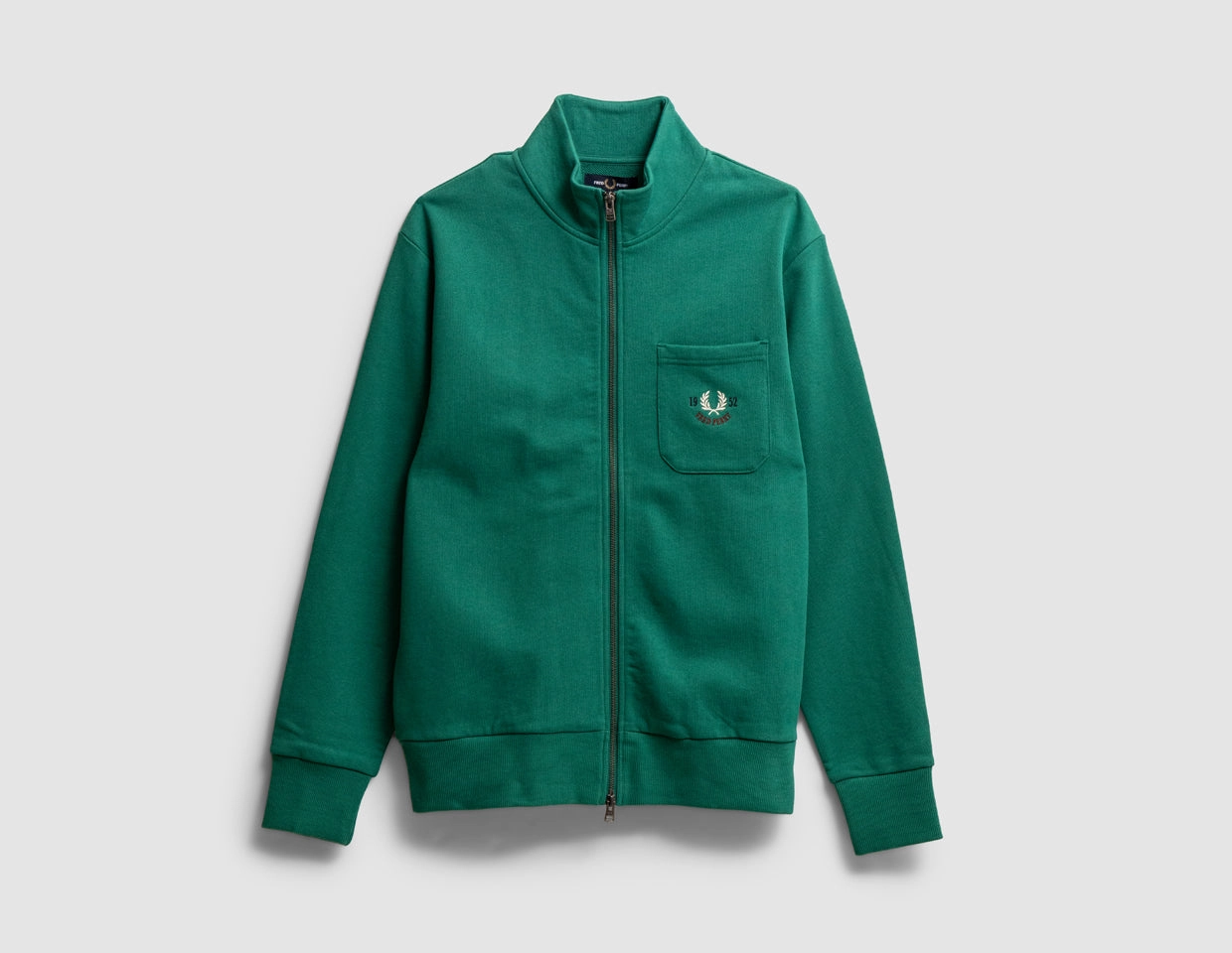 Fred Perry Zip Through Sweatshirt Green
