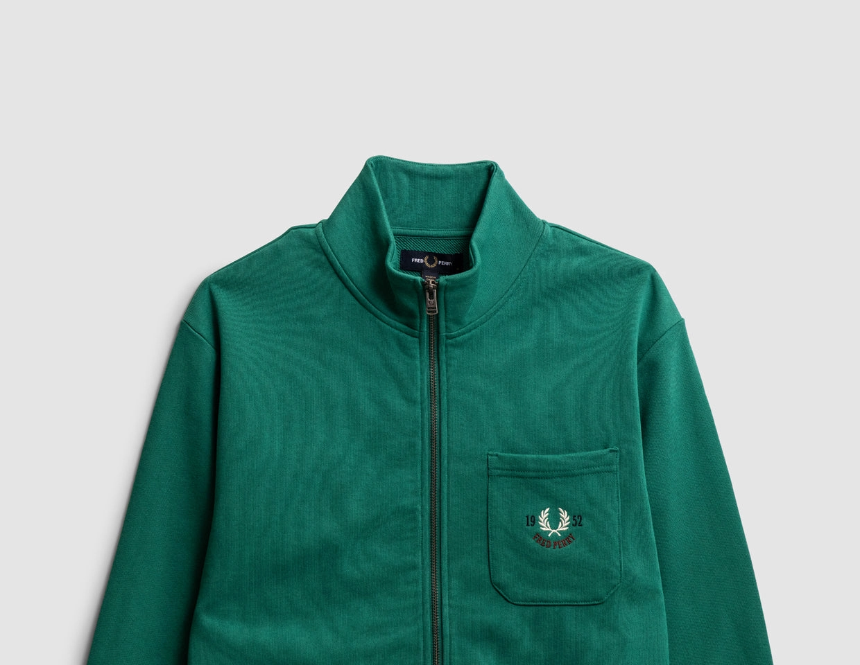 Fred Perry Zip Through Sweatshirt Green