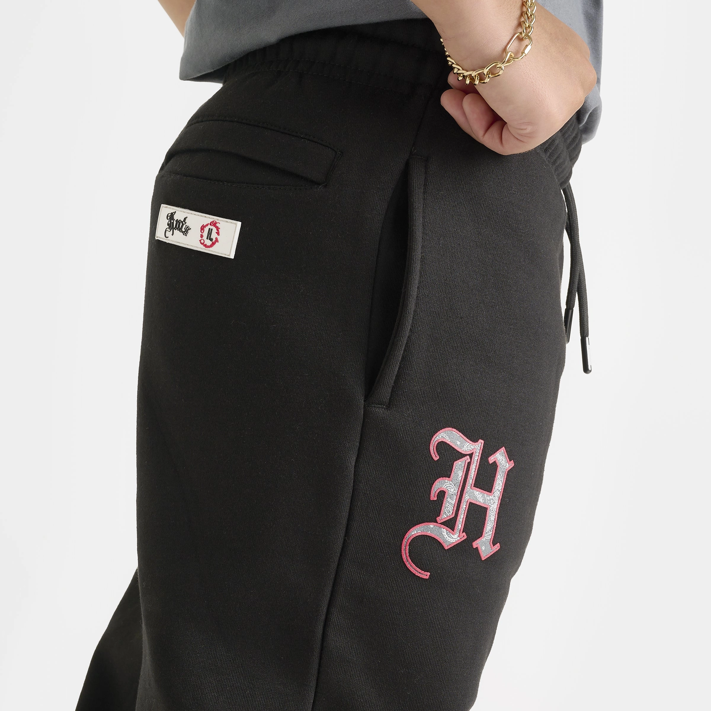 Hoodrich Junior Boys' Eterno Joggers Black / White - Lychee