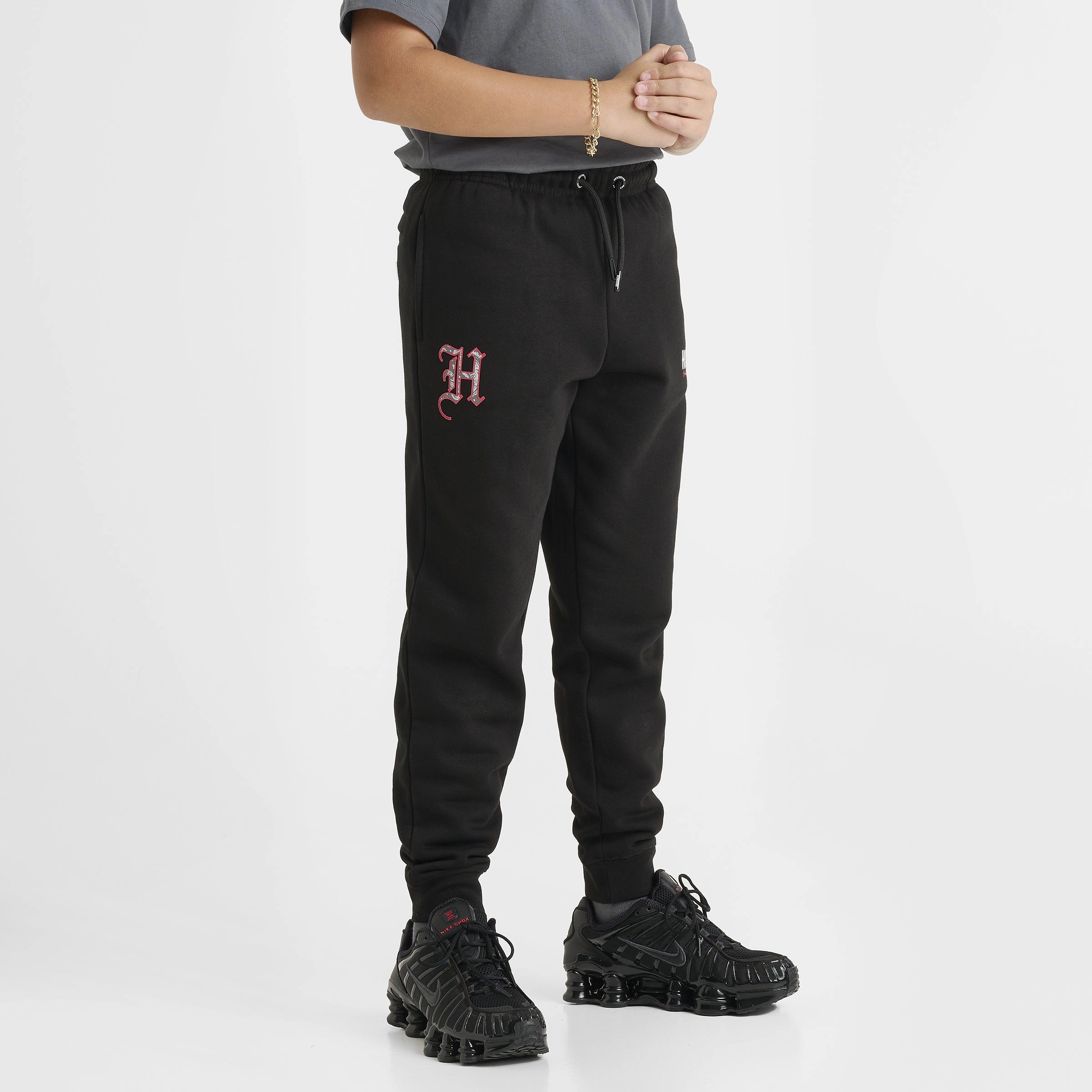 Hoodrich Junior Boys' Eterno Joggers Black / White - Lychee