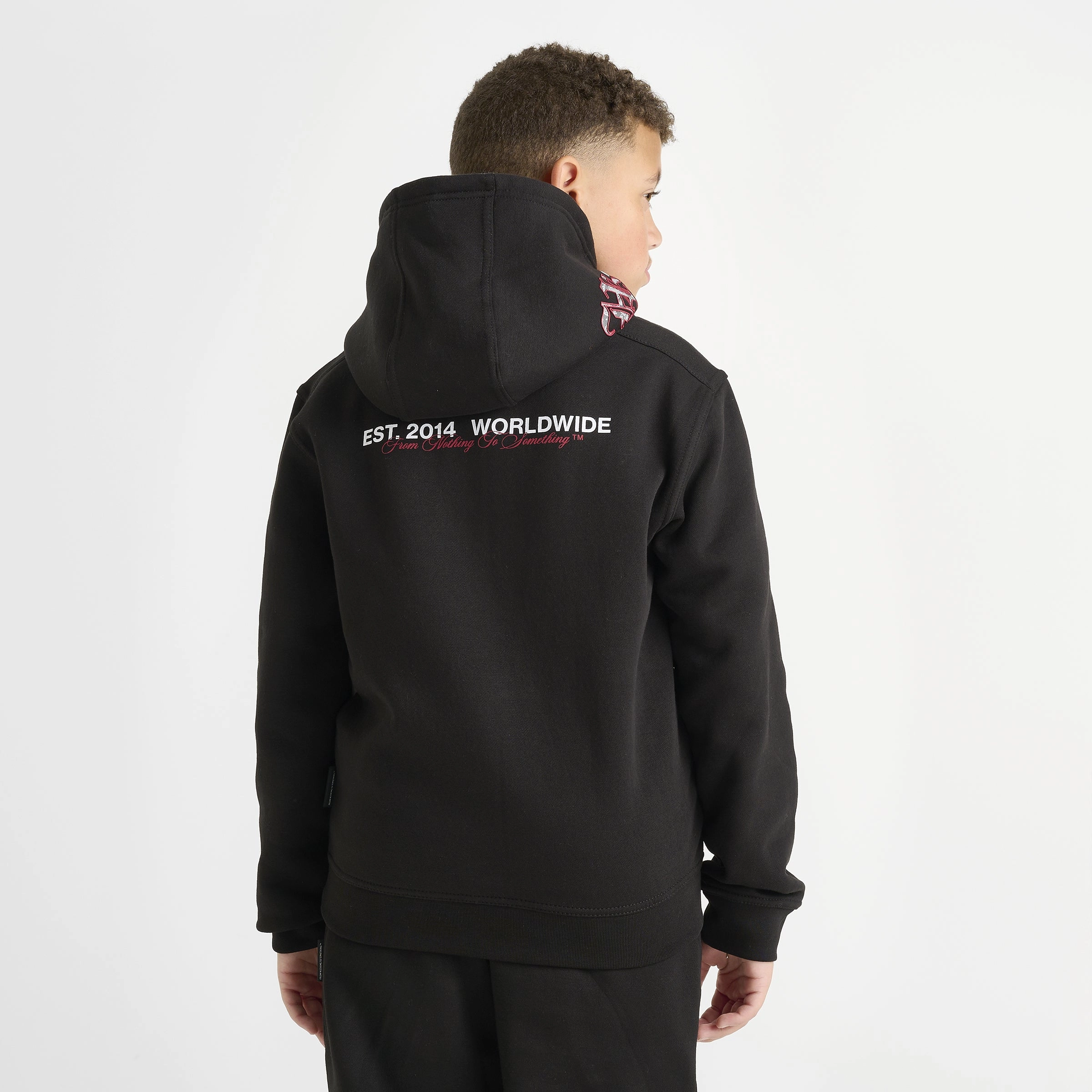 Hoodrich Junior Boys Eterno Pullover Hoodie Black / White - Lychee