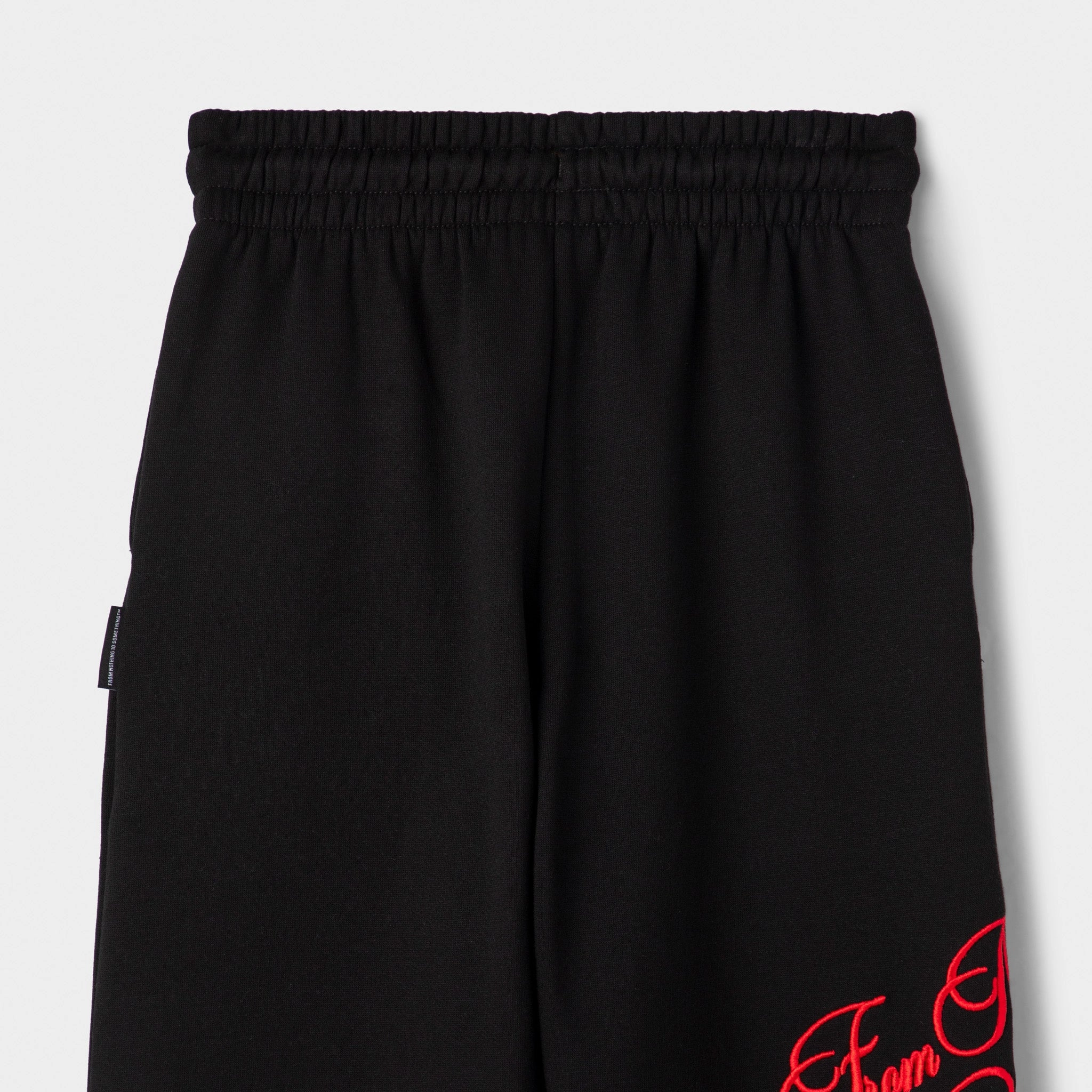 Hoodrich Juniors' Flight Ribbed Cuff Joggers Black / White - Lychee