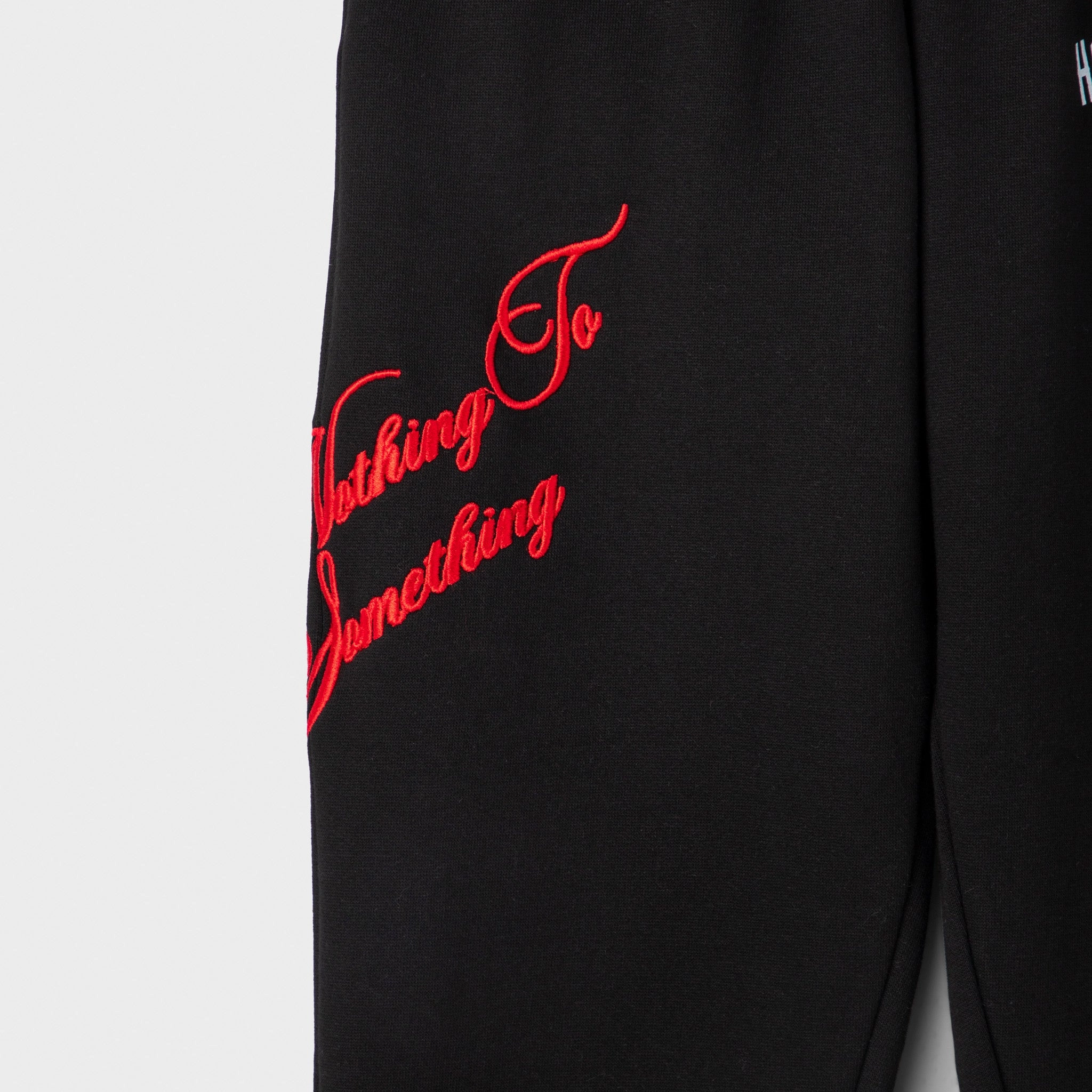 Hoodrich Juniors' Flight Ribbed Cuff Joggers Black / White - Lychee