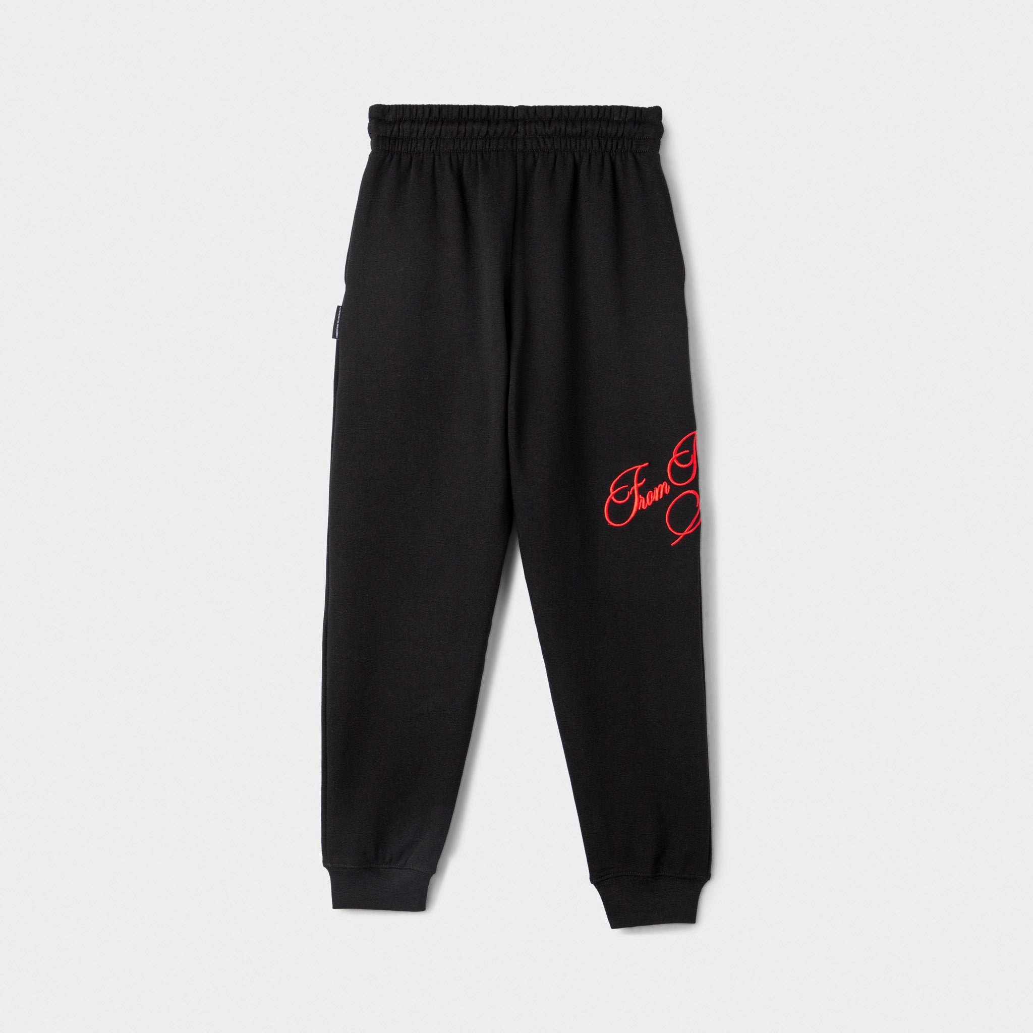 Hoodrich Juniors' Flight Ribbed Cuff Joggers Black / White - Lychee