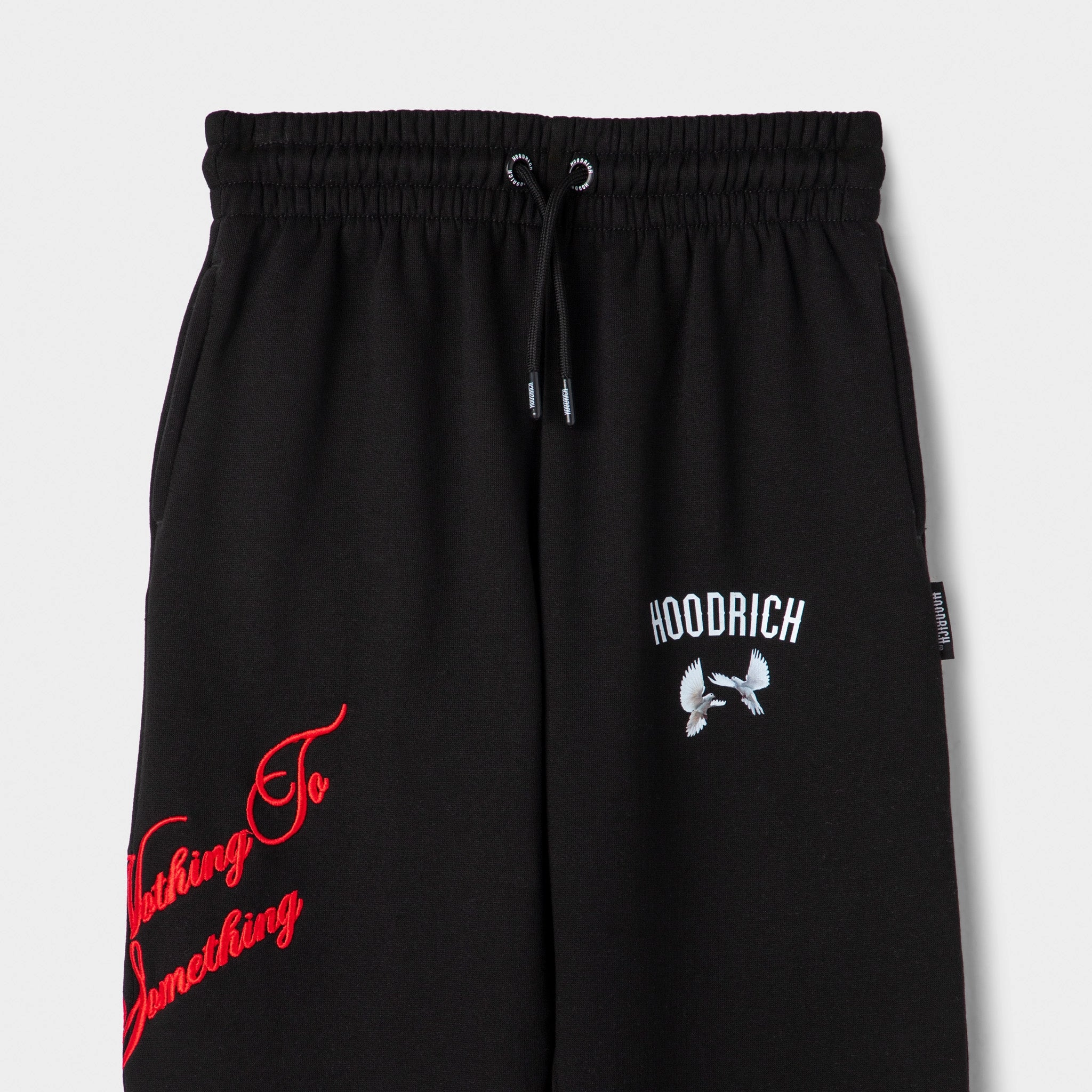 Hoodrich Juniors' Flight Ribbed Cuff Joggers Black / White - Lychee