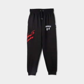 Hoodrich Juniors' Flight Ribbed Cuff Joggers Black / White - Lychee