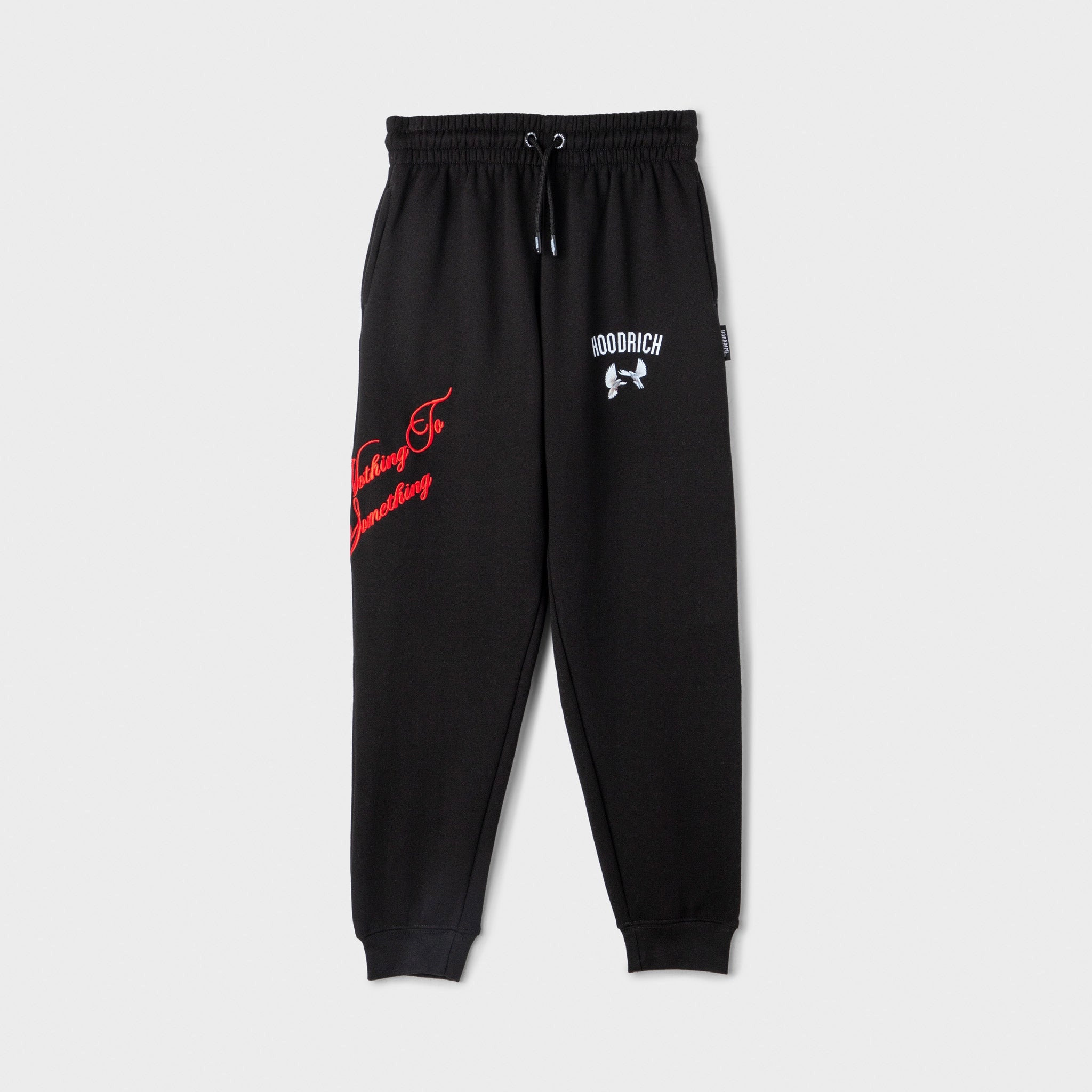 Hoodrich Juniors' Flight Ribbed Cuff Joggers Black / White - Lychee